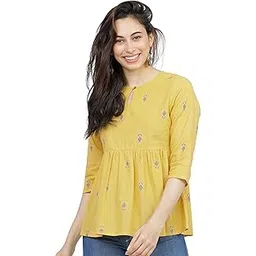 vishudh Women's Ethnic-Inspired Top | Soft, Comfortable & Stylish | | Perfect for Casual & Chic Outfits-picture-21