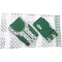 Vishwam Collection Cotton Chikankari Unstitched Suit with Chinon Dupatta Green Colour-picture-14