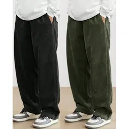 visit wear Pack of 2 Men Relaxed Fit Pants-picture-36