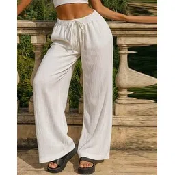 visit wear Women Textured Loose Trousers-picture-31