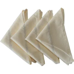 Vissage Pack of 4 Handkerchiefs (Women) : Soft Cotton ["Yellow"] Handkerchief-picture-25