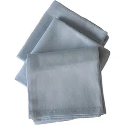 vissage Pack of 3 Plain Handkerchiefs (Men) : Soft Cotton, Light Blue-picture-46