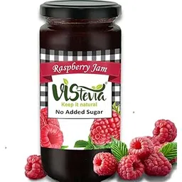 VIStevia Sugar Free Raspberry Jam, Diabetic & Keto Friendly - Naturally Sweetened with Stevia And Contains More Than 60% Whole Berries - Tastes Delicious, Pack of 1 (400g)-image-14