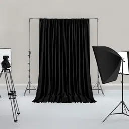 Vistook 5x12FT Decoration Backdrop Black Curtain Drapes Backdrop Panels Background Reflector image 4