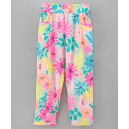 Vitamins Full Length Tapered Floral Print Trouser - Multicolour-picture-30