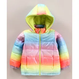 Vitamins Full Sleeves Colour Block Hooded Padded Jacket  - Mutlicolour-picture-19