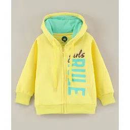 Vitamins Full Sleeves Hooded Jacket Text Print - Yellow-picture-20