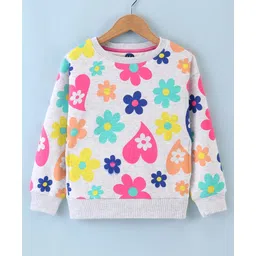Vitamins Full Sleeves Sweatshirt Floral Print - Pink Cosmos-picture-38