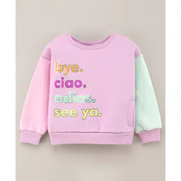 Vitamins Full Sleeves Sweatshirt Text Print - Purple-picture-23