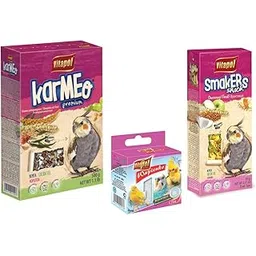 Vitapol Care Combo – Food for Cockatiel 500g + Fruit Smakers 90g + Natural Mineral Block 35g | Balanced Diet & Treat Pack for Healthy Birds (Pack of 1, Cockatiel Combo)-picture-30