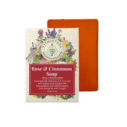 VITMINVEDA Natural Rose & Cinnamon Herbal Soap Bar - 125g-picture-24