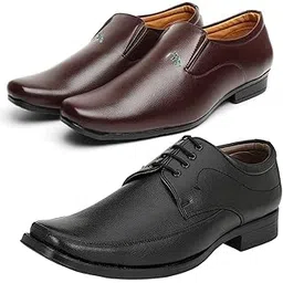vitoria Graceful Trendy Formal Shoes/Party Shoes/ 2 Shoes Combo with Free Belt for Men and Boys (BAZAAR9032_VTR002-Bdr-Blk-2005-Brwn) Multicolor-picture-15