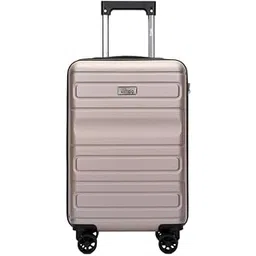vittag Vega Ribbed Design Suitcase | Sunken Type Lock with 8 Spinner Wheels | Durable Polypropylene Hardshell Body | Telescopic Aluminium Trolley for Travel (Gold, 55cm)-picture-43