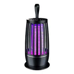 VIVA PLAST Mosquito Killer Lamp, Eco Friendly Mosquito Killer Trap Lamp for Home, Insects Light Electronic, Portable Rechargeable Mosquito Killer Lamp & Night Light 2-in-1 (Pack of 3) (Black) image 1