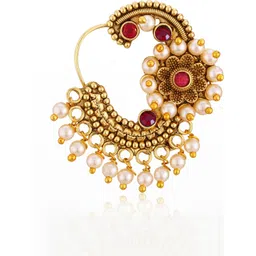 vivastri Gold Plated Alloy Nath Nose Pins image 1