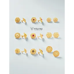 VIVASTRI Floral Studs Earrings image 1
