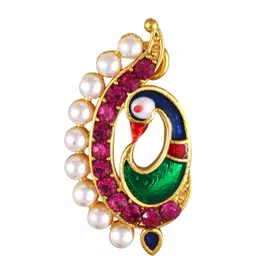 vivastri Gold Plated Alloy Nath Nose Pins-picture-13