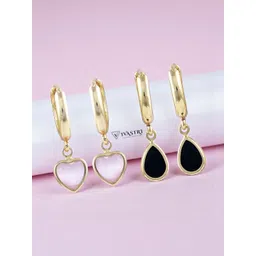 VIVASTRI Heart Shaped Drop Earrings-picture-28