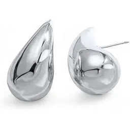 Vivastri's Silver Plated Water Droplet Earrings For Women & Girls-VIVA2543ERG-SILVER-picture-40