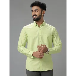 Viveagham Men Classic Fit Solid Spread Collar Casual Shirt-picture-22