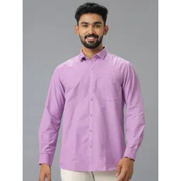 Viveagham Men Classic Fit Solid Spread Collar Silk Casual Shirt-picture-11