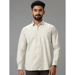 Viveagham Men Classic Fit Solid Spread Collar Silk Casual Shirt-picture-29