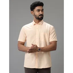 Viveagham Men Classic Fit Solid Spread Collar Silk Casual Shirt-picture-36