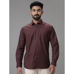 Viveagham Men Classic Fit Solid Spread Collar Silk Casual Shirt-picture-24