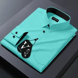 vivesco Men Regular Fit Solid Spread Collar Casual Shirt-picture-13