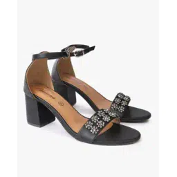viviana Embellished Slingback Chunky Heeled Sandals-picture-21