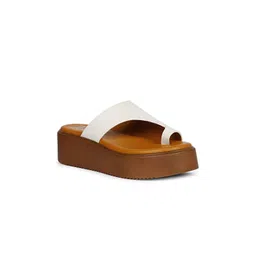 Viviblu Women Colourblocked Leather Platform Sandals-picture-34