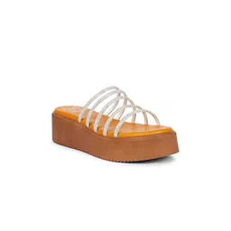 Viviblu Women Embellished Leather Platform Sandals-picture-33