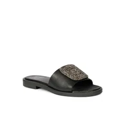 ViviBlu Women's Black Slide Sandals-picture-15