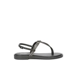 ViviBlu Women's Gunmetal T-Strap Sandals-picture-10