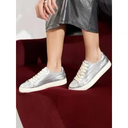 ViviBlu Women's Silver Sneakers-picture-17