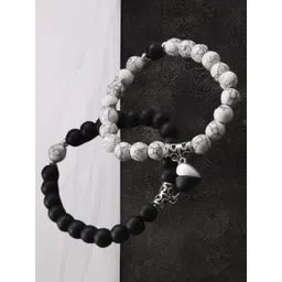 Vivnits Unisex Set Of 2 Artificial Beaded Elasticated Bracelets-picture-31