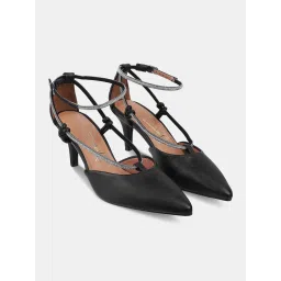 Vizzano Black Pointed Toe Sandal Heels-picture-20