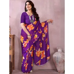 vj fashion Floral Pure Georgette Saree-picture-34