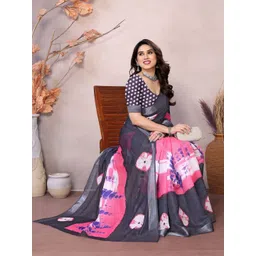 vj fashion Tie and Dye Zari Linen Blend Saree-picture-13