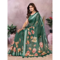 vj fashion Women Green Sarees-picture-20