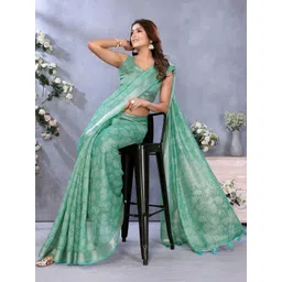 vj fashion Women Green Sarees-picture-31
