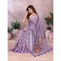 vj fashion Women Lavender Sarees-picture-14