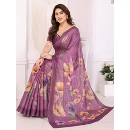 VJ FASHION Women Plain Eroid Silk Digital Printed Saree with Unstitched Blouse Piece-picture-21