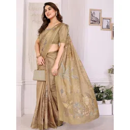 VJ FASHION Women Plain Eroid Silk Digital Printed Saree with Unstitched Blouse Piece-picture-28