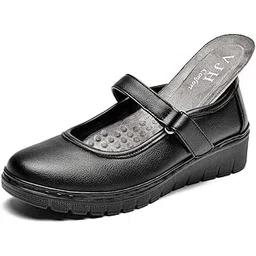 vjh confort Women s Mary Jane Flats, Breathable Comfort Round Toe Low Heel Slip-on Light Weight Walking Shoes-picture-20