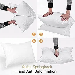 vjstar Cotton Solid Sleeping Pillow Pack of 2 image 2