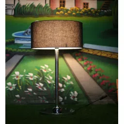 vk lampshade industry Pure Black Drum Lampshade image 1