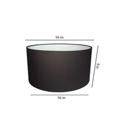 vk lampshade industry Pure Black Drum Lampshade image 3