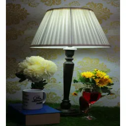 vk lampshade industry Off White Knife Pleated Round Lampshade-picture-36