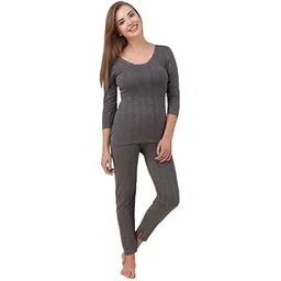 vk mart Women’s Cotton Thermal Innerwear Set – Winter Body Warmer Vest & Pyjama Set Slim-Fit Thermal Top 3/4 Sleeve Bottom Soft Cotton, Lightweight, Heat-Retaining Winter Wear-picture-25